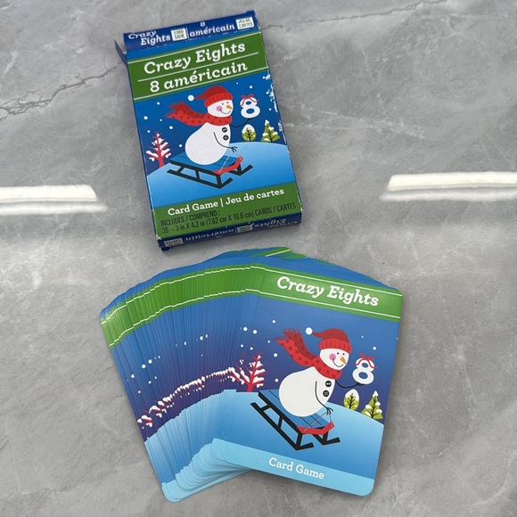 Kid's Winter Christmas Crazy Eights Card Game - Picture 8 of 11